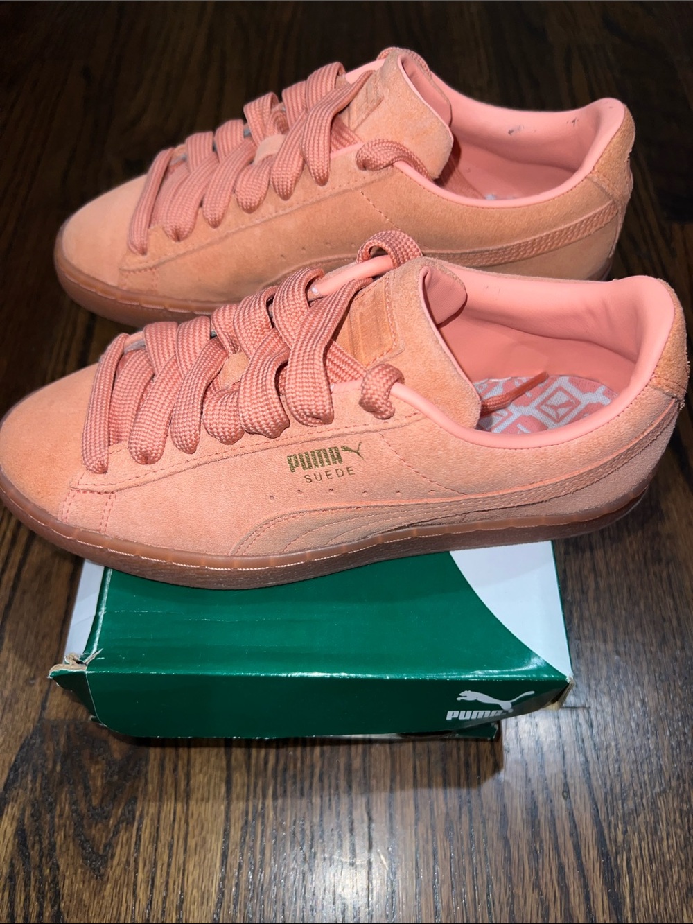 Puma Suede Classic Mono Gold Pink/ Orange